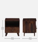 Classic Elegant Wooden Bedside Nightstand Drawer Table - Image 4