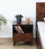 Classic Elegant Wooden Bedside Nightstand Drawer Table