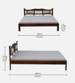 Classic Sheesham Wood Bed with Timeless Elegant Bedroom Design - Image 4