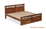 Classic Solid Wood Bed with Simple Headboard for Bedroom - Image 5