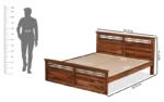 Classic Solid Wood Bed with Simple Headboard for Bedroom - Image 7