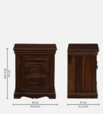 Classic Wooden Bedside Storage Cabinet Table - Image 5