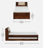 Classic Wooden Single Bed for Bedroom - Image 7