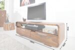 Classic Wooden TV Cabinet with Storage Shelves for Living Room - Image 2