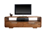 Classic Wooden TV Cabinet with Storage Shelves for Living Room - Image 3