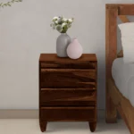 Contemporary Classic Wooden Bedside Drawer Storage Table