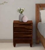 Contemporary Classic Wooden Bedside Drawer Storage Table