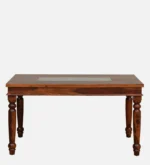 Contemporary Solid Wood 6 Seater Dining Table Set with Chairs - Image 3