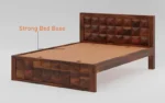 Contemporary Solid Wood Bed for Modern Bedroom with Headboard - Image 2