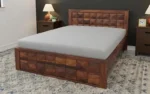 Contemporary Solid Wood Bed for Modern Bedroom with Headboard - Image 5