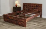 Contemporary Solid Wood Bed for Modern Bedroom with Headboard - Image 6