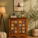 Contemporary Wooden Household Utility Storage Organizer