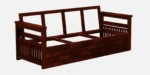 Devika Natural Finish 3 Seater Wooden Sofa with Elegant Carved Detailing - Image 7