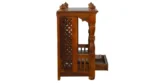 Devika Solid Sheesham Wood Traditional Wooden Mandir for Home with Storage - Image 6