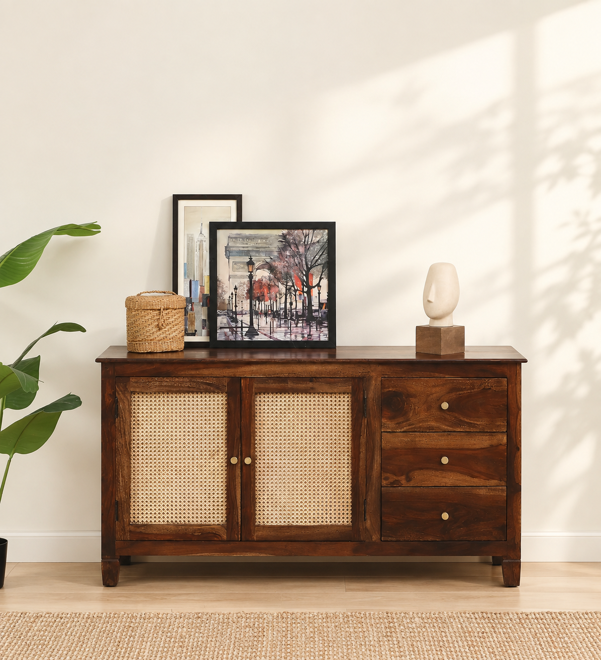 Dhruv Solid Sheesham Wood Modern Premium Storage Sideboard for Living Room (1) Dhruv Solid Sheesham Wood Modern Premium Storage Sideboard for Living Room - Image 1