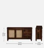 Dhruv Solid Sheesham Wood Modern Premium Storage Sideboard for Living Room - Image 6