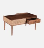 Elara Solid Sheesham Wood Natural Wooden Coffee Table for Living Room - Image 2