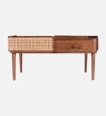 Elara Solid Sheesham Wood Natural Wooden Coffee Table for Living Room - Image 5