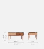 Elara Solid Sheesham Wood Natural Wooden Coffee Table for Living Room - Image 7