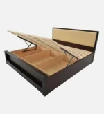 Elegant Solid Wood Bedroom Bed with Premium Natural Finish - Image 5
