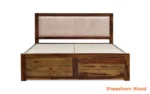 Elegant Wooden Bedroom Bed with Classic Headboard Design - Image 2
