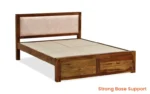 Elegant Wooden Bedroom Bed with Classic Headboard Design - Image 4