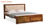 Elegant Wooden Bedroom Bed with Classic Headboard Design - Image 5