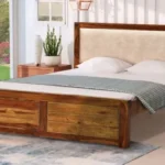 Elegant Wooden Bedroom Bed with Classic Headboard Design