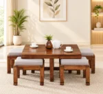Elora Solid Sheesham Wood Elegant Nesting Coffee Table Set