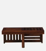 Freya Solid Sheesham Wood Stylish Nesting Side Table Set - Image 7