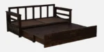 Ishaan Solid Sheesham Wood Sofa Cum Bed with Comfortable Bolster Cushions - Image 7