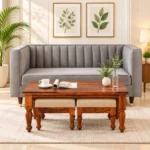 Ivara Solid Sheesham Wood Modern Nested Coffee Table Set