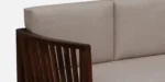 Kanha Natural Finish Wooden 3 Seater Sofa with Comfortable Armrest - Image 5
