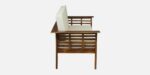 Kasva Solid Wood 3 Seater Sofa in Natural Finish with Sturdy Wooden Frame - Image 2