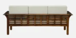 Kasva Solid Wood 3 Seater Sofa in Natural Finish with Sturdy Wooden Frame - Image 3