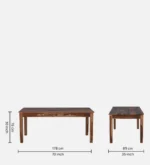 Kavya Solid Sheesham Wood Elegant 8 Seater Dining Table Set - Image 3