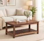 Liora Solid Sheesham Wood Contemporary Wooden Coffee Table