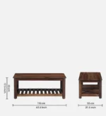Liora Solid Sheesham Wood Contemporary Wooden Coffee Table - Image 5