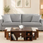 Liora Solid Sheesham Wood Modern Living Room Nesting Table Set