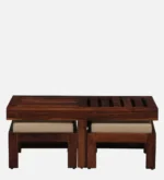 Lunvero Contemporary Natural Finish Wooden Center Table - Image 8