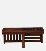 Lunvero Contemporary Natural Finish Wooden Center Table - Image 9
