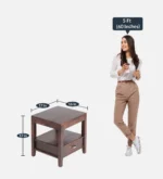 Minimal Contemporary Wooden Bedroom Side Storage Cabinet - Image 3