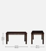 Modern Classic Wooden 6 Seater Dining Table Set for Family - Image 7