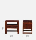 Modern Elegant Bedroom Wooden Nightstand Cabinet Table - Image 6