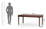 Modern Elegant Wooden 6 Seater Dining Set for Home Dining - Image 8