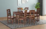 Modern Elegant Wooden 6 Seater Dining Set for Home Dining
