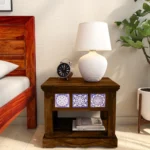 Modern Elegant Wooden Bedside Nightstand Cabinet