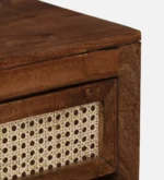 Modern Minimal Wooden Bedroom Side Storage Table - Image 6