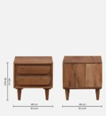 Modern Wooden Bedside Storage Nightstand Side Cabinet - Image 7