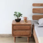 Modern Wooden Bedside Storage Nightstand Side Cabinet